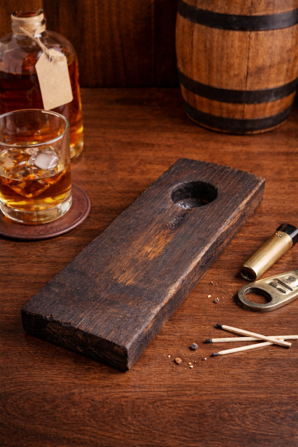 Whiskey Stave Cigar Tray