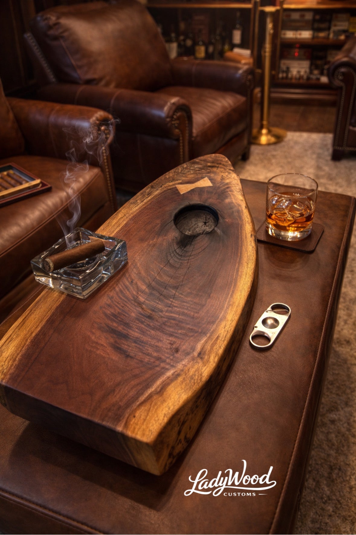 Black Walnut Cigar Tray