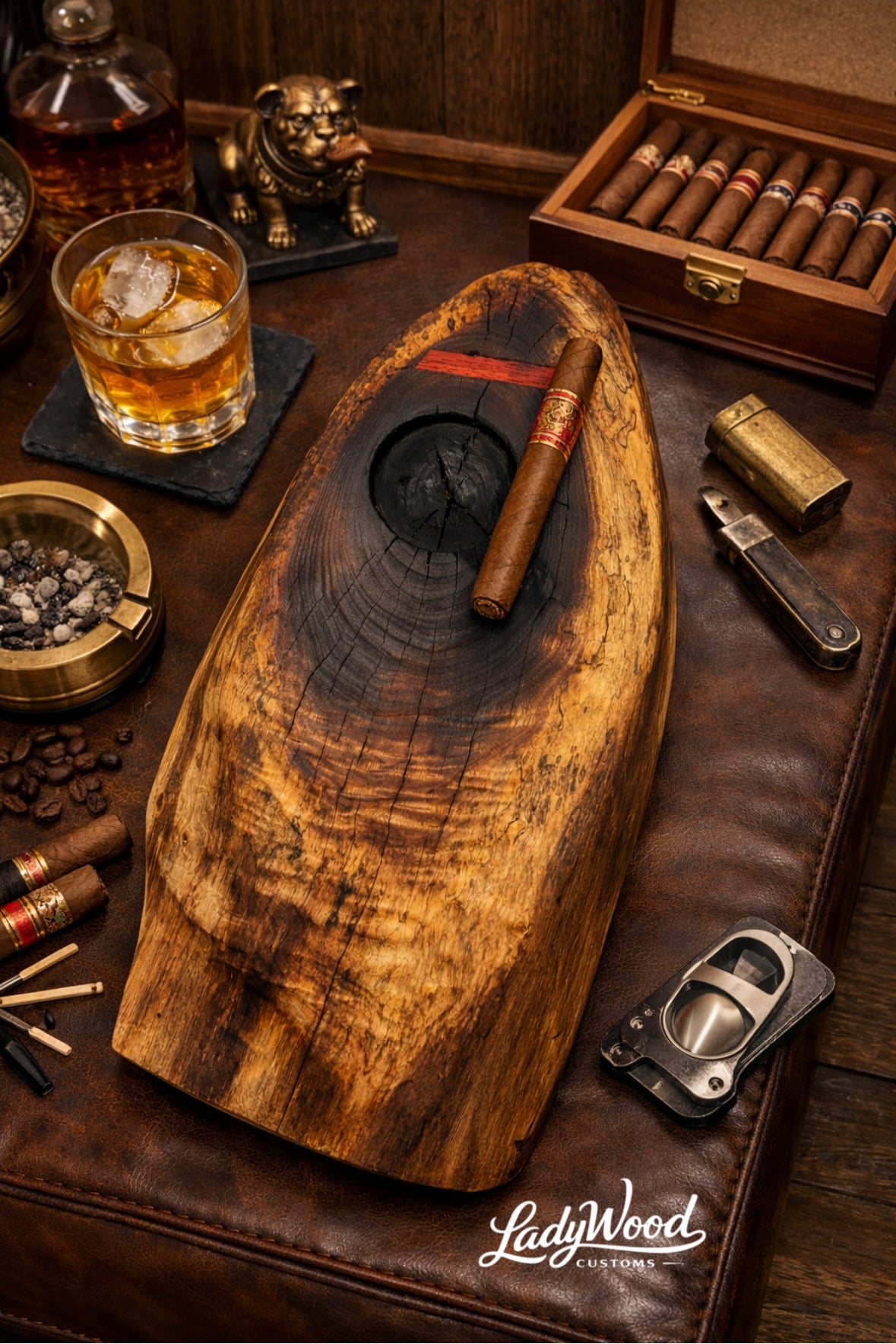 Black Walnut Cigar Tray
